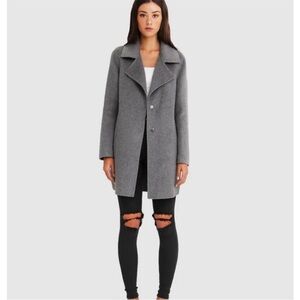 Belle & Bloom Ex-boyfriend Wool Blend Dark Gray Oversized Jacket NWT SZ XL